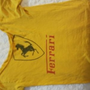 Vintage Ferrari Shirt Single Stitch no tags off the shoulder cut look
